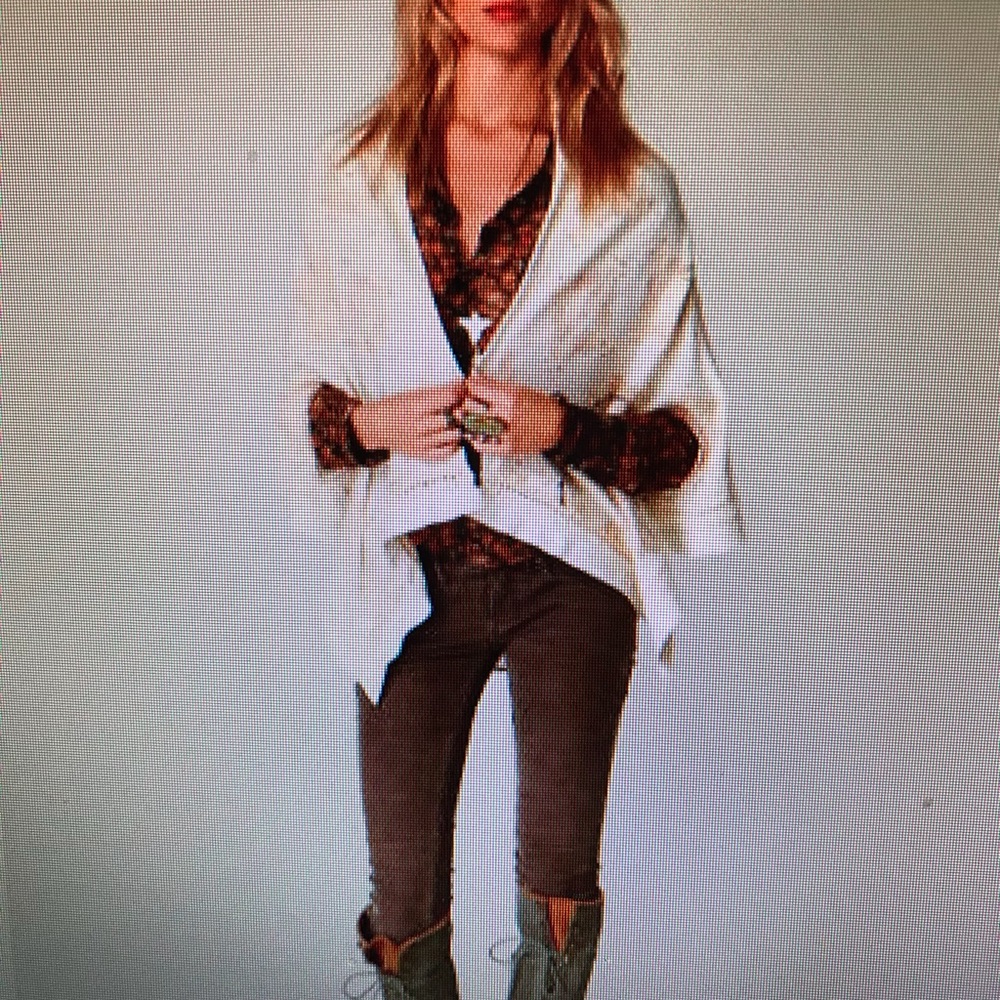 Free people embroidered wedding poncho cape  sz xs